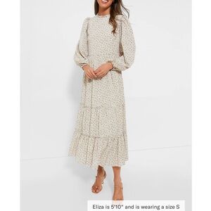 HYACINTH HOUSE Cream Floral Jesse Midi Dress